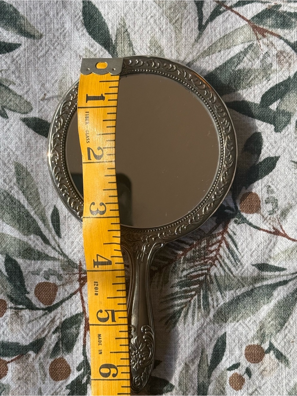 Vintage Ornate Sterling Silver Baby Vanity Set - Brush & Mirror - Picture 4 of 12